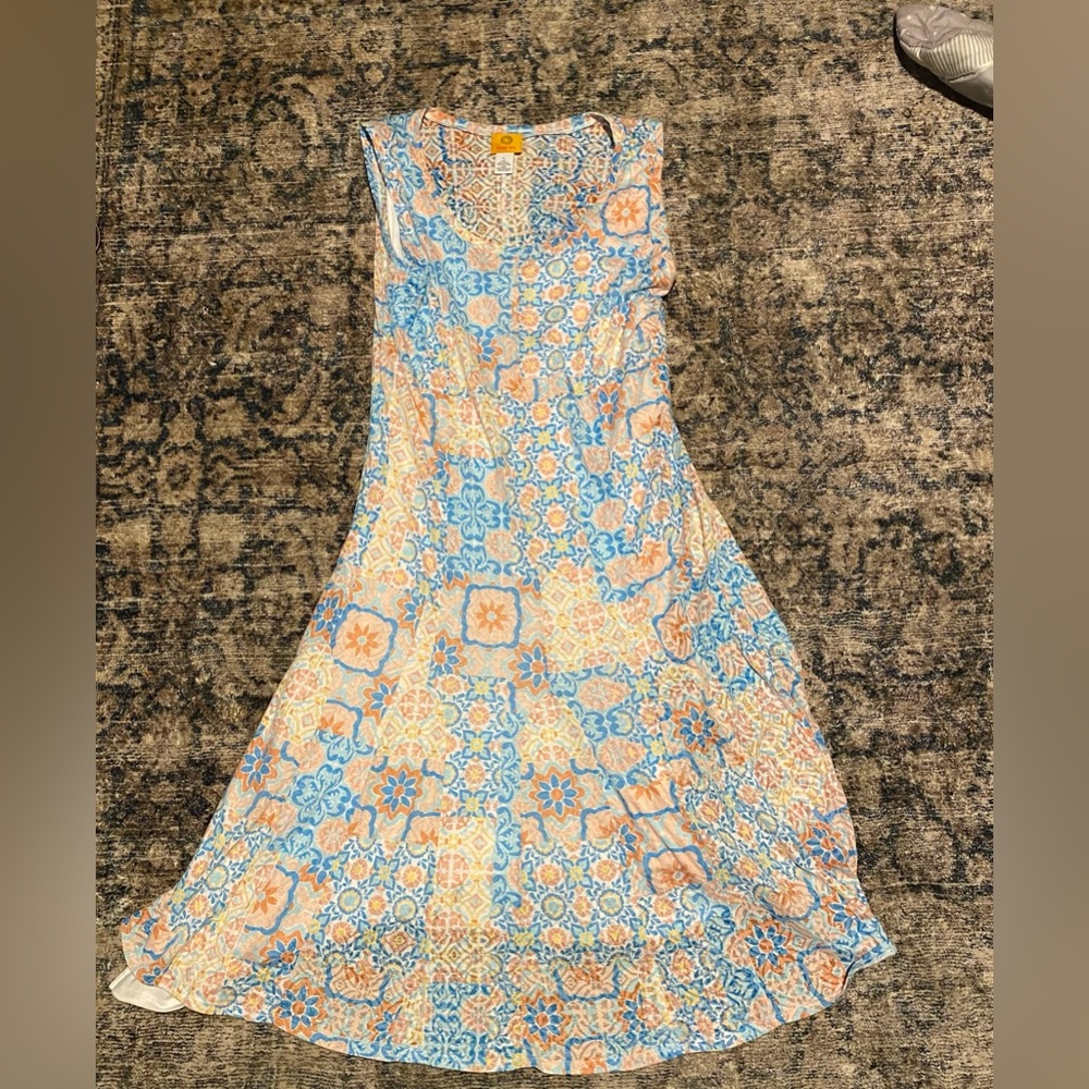 Ruby Rd pastel print dress size large